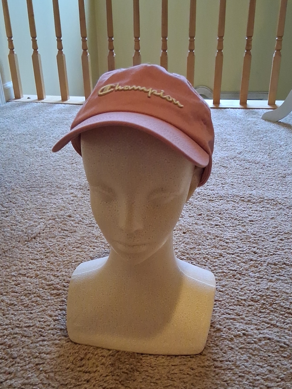 Champion Pink Script Logo Baseball Cap